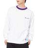 Champion Long Sleeve Crew USA Relaxed Double Layered Jock Script Action Size Men's T-Shirt, Neck, 100% Cotton, Made, Fit, Oversized, Neck, Look, Tag,