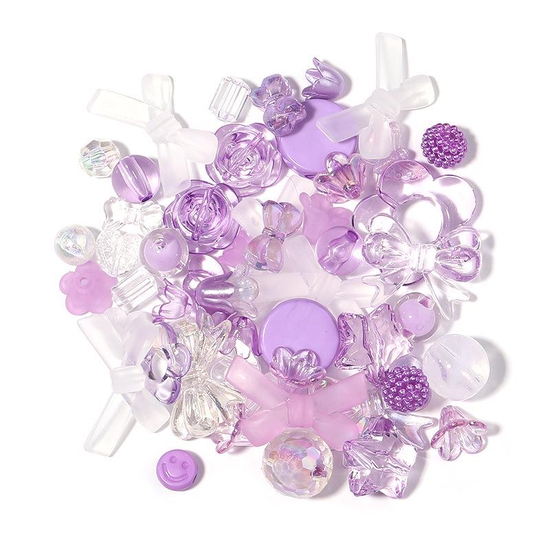 Cartoon Acrylic Beaded Phone Chain - DIY Lanyard with Random Mixed Style Loose Beads