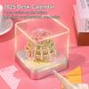 3D Schreibtischkalender 2025 Abreißbarer 3D Papierkunst Notizblock Dekorativer Papierschnitzkalender Notizblock Kalender zur Schreibtischdekoration