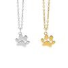 Adorable Cartoon Cat Paw Print Pendant Necklace - Stainless Steel Collarbone Jewelry for Women