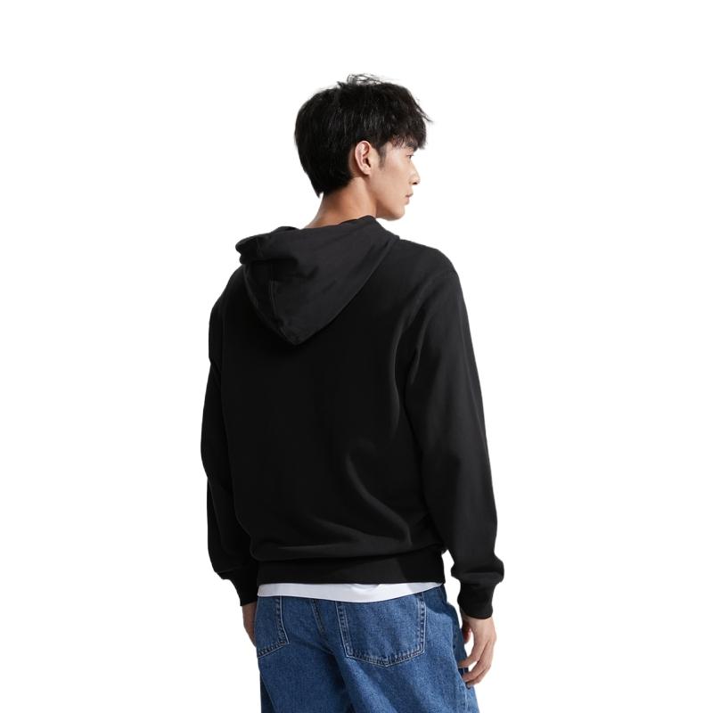 Calvin Klein Casual Embroidered Cotton Zip-Up Hoodie Men hoodies Space-Black J325050