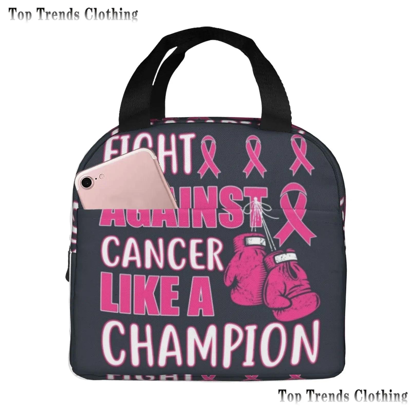 Rosa Schleife Brustkrebs-Bewusstseinsflagge Isolierte Lunchtasche Thermische Lunch-Tragetasche Box Handtasche für Arbeit Büro Picknick Frauen Männer 22x20x13CM grün