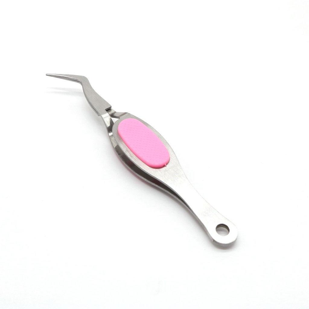 Stainless Steel Reverse Tweezers for Nail Art, Gel Polish, Crystal Nails, and DIY Extensions