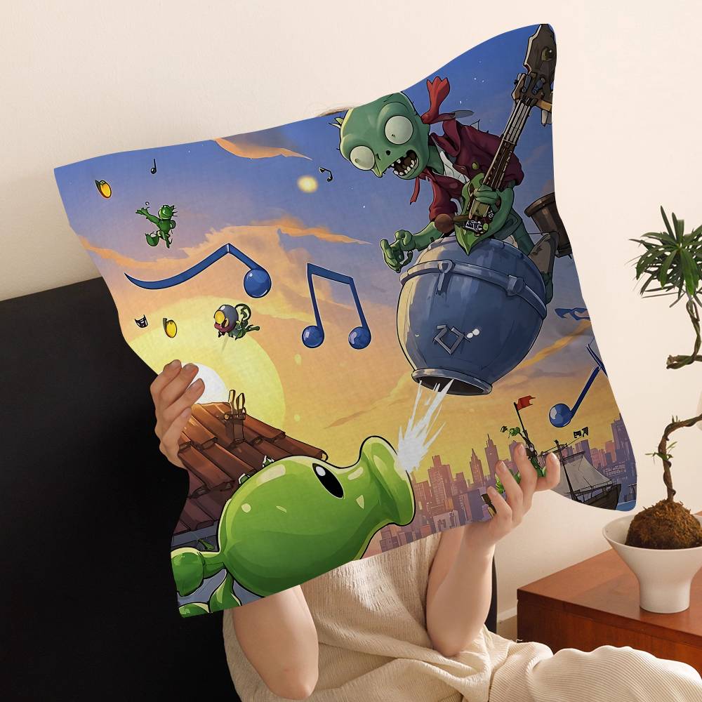 Game Plants Vs Z-Zombies 45*45Cm Cushion Cover Pillow Cover Decor Pillowcase Home Pillowcase For Couch Pillow