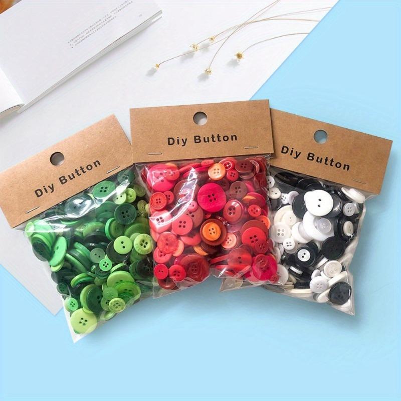 1Box Mixed Size & Color Resin Buttons for Sewing, Scrapbooking, DIY Crafts - Assorted Styles, Durable & Lightweight for Clothing
