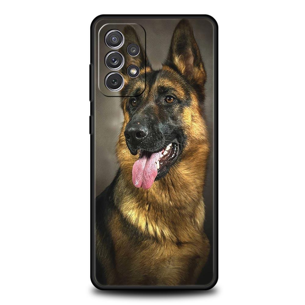 Phone Case For Samsung A17 A15 A13 A51 A71 A41 A31 A21S A07 A05 A35 A55 A23 A25 A33 A53 A73 5G Cover Beauty German Shepherd Dog