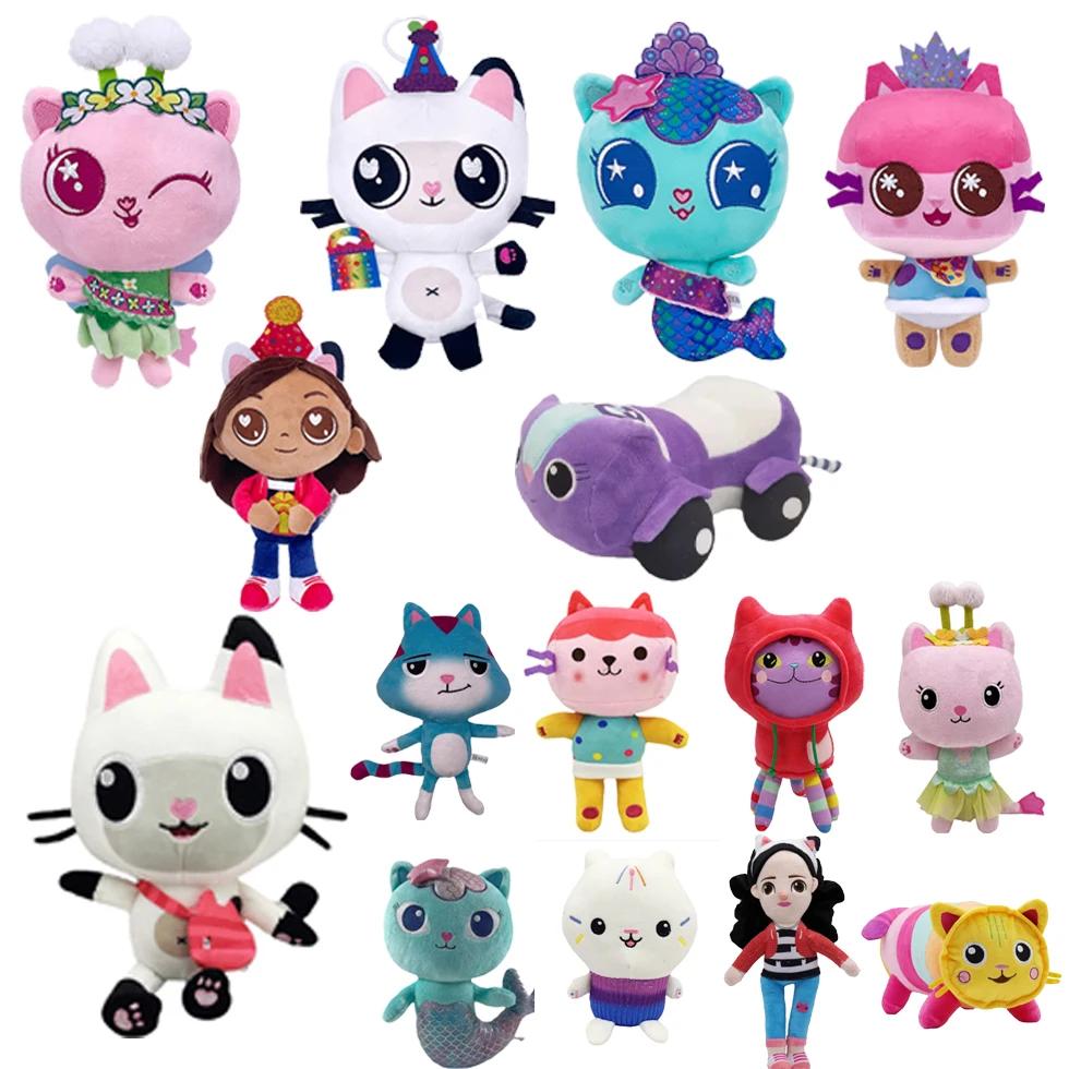 ***New Gabby'S Doll House Plush Toy Backpack Cat Cake Cat Mermaid Stuffed Animals Plushie Dolls For Kids Gift