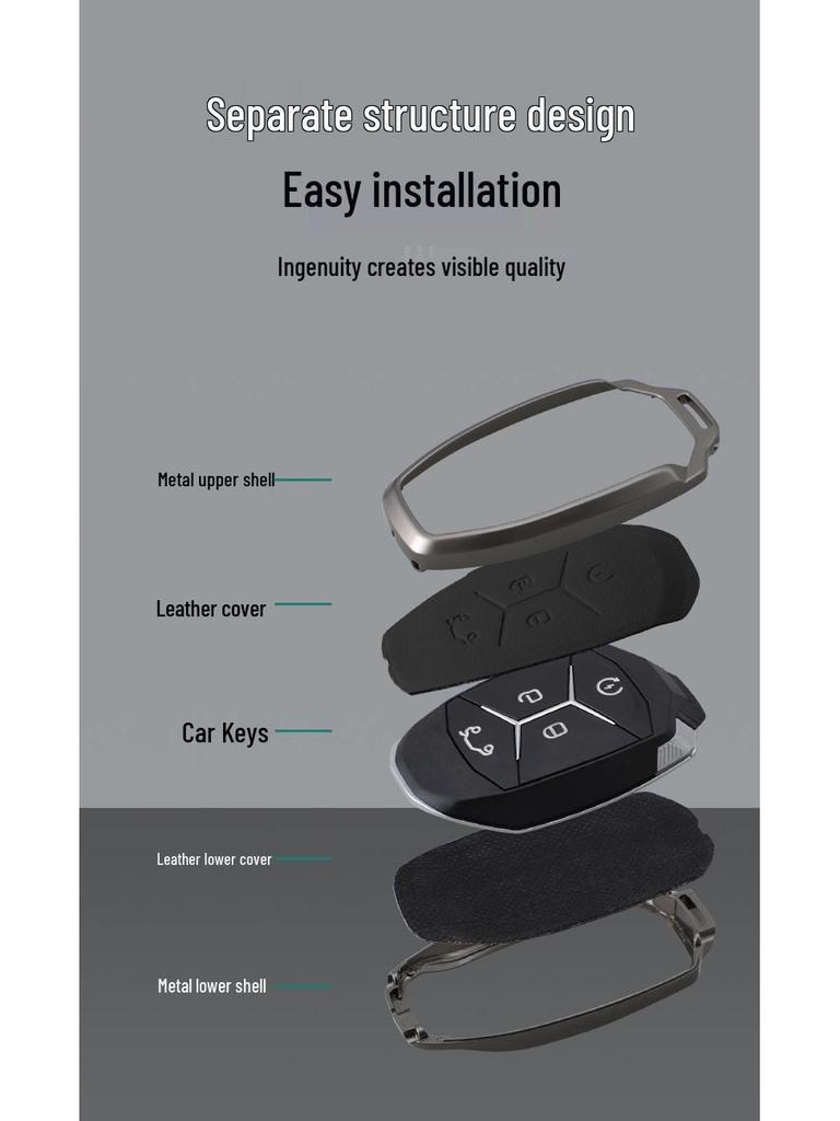 Pouzdro na klíč Lynk & Co 03: Kompatibilní s 0607, 01 Shell, 05 Nový model, 02 09 EMPS Energy Crystal Z10 Přezka na krytu