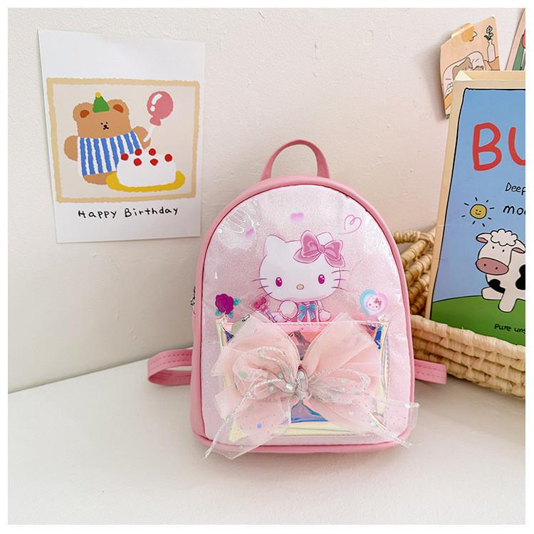 

Cute Nylon Preschool Backpack With Cartoon Design And Comfortable Shoulder Straps For Boys And Girls розовый