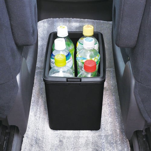 SEIWA Car Supplies Trash Can Dust Box L Ring with Weight Black W732