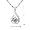 Copper Plated Silver Necklace with Water Drop Diamond Pendant - Korean and Japanese Clavicle Chain