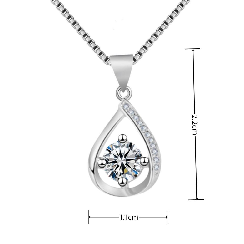 Yihua Didi Teardrop Pendant Clavicle Chain - Simple Design, Elegant and Shiny.