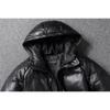 Chinese Size Thick Men Leather Jacket Hood Warm Down Coat Winter Long Down Jackets Genuine Cow Leather Coats Mens Clothing