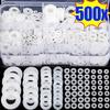 500Pcs Flat Nylon Washer 8 Sizes Insulation Gasket Ring Durable Plane Spacer