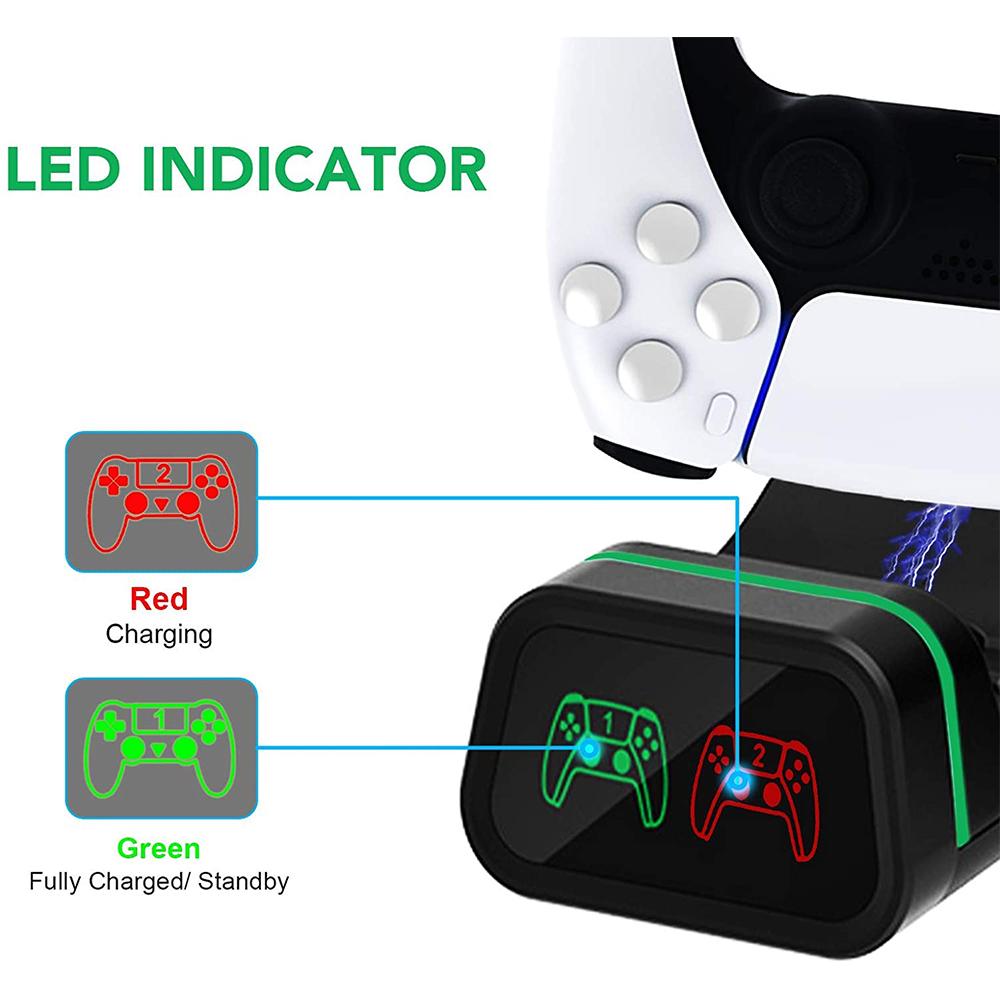 Dual Dock Charging Station Handle Controller Charger Stand Station for Xbox Series X/S/ PS5 Charging Holder for Nintendo Switch