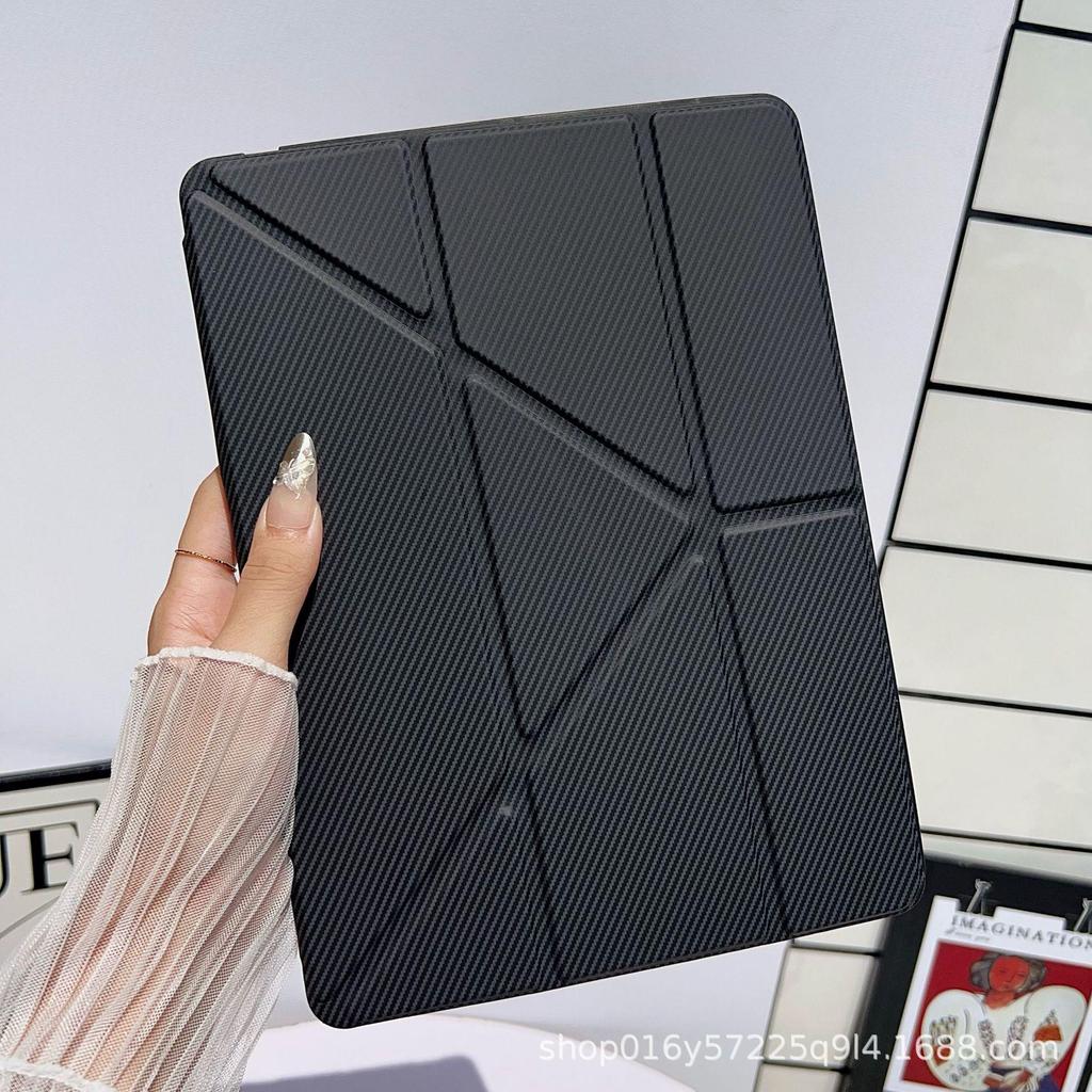 2020 iPad Pro Protective Y-Fold Carbon Fiber Case with Pen Slot & Sleep Function for 11" & 12.9" Models