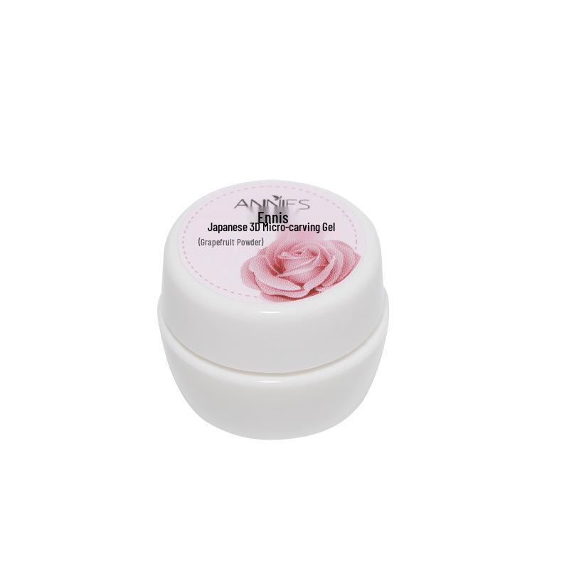 Japanese 3D White Cream Nail Art Gel for Outlining & Micro-Carving Relief, Thickened UV Formula.