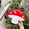 Funny Mushroom Shape Shoulder Bag for Women Girl PU Leather Handbag Cartoon Crossbody Bag Satchel Tote Female Mini Chain Bag