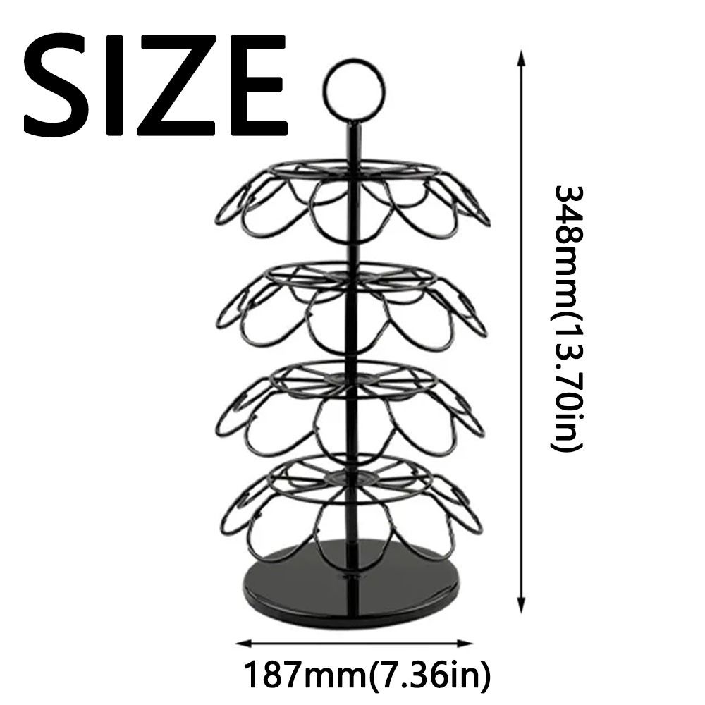 360 Degree Rotates Rotatable Coffee Pod Holder Holds 36 Pods Capsule Display Rack Cafe Shop