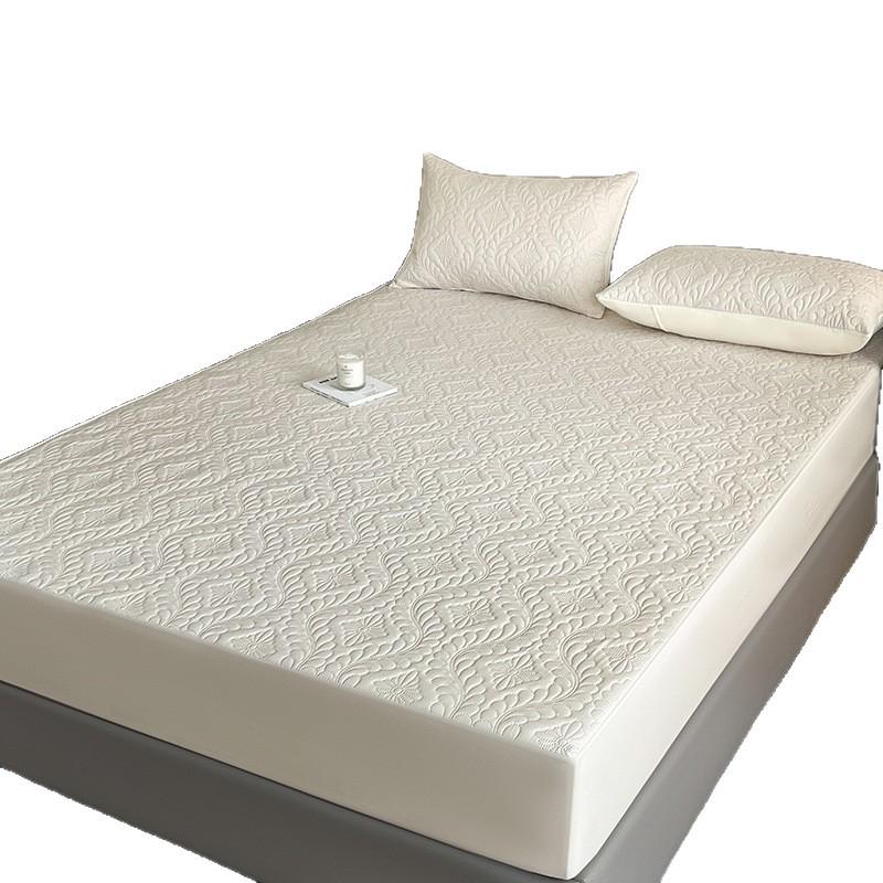 Waterproof Cotton Urine Pad Bed Cover - Thick Solid Color Mattress Protector (2026 Model)