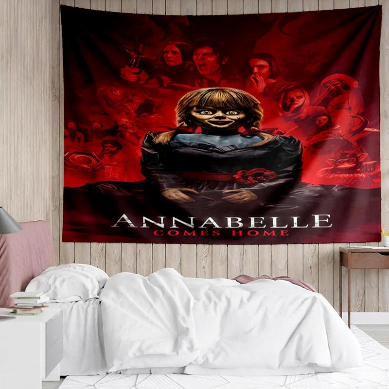 Halloween-horror Print Tapestry, Backdrop, Easy Setup, Ideal for Bedroom, Office & Living Room, with Aesthetic Wall Hanging Decor.