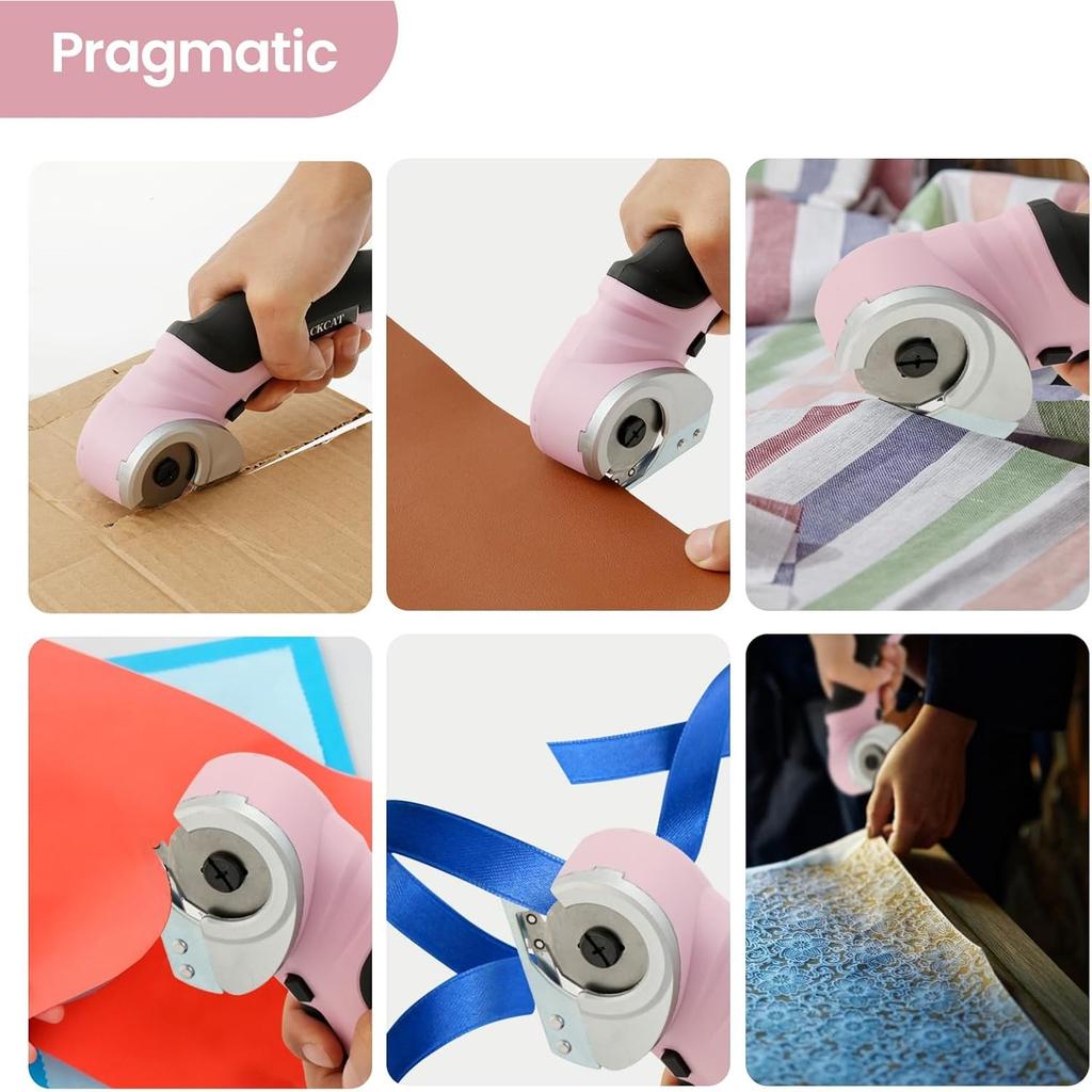 Cordless Electric Scissors,Sturdy Cardboard Cutter Tool Rechargeable Cardboard Box Cutter Multipurpose Fabric Scissor with Safety Lock Switch