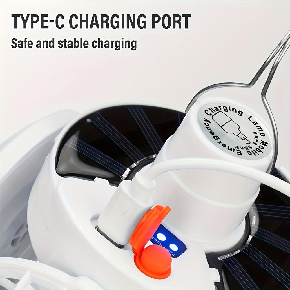 Solar camping barbecue fan light 2-in-1 portable solar adjustable suspension angle suitable for camping barbecue, RV, yard, emergency backup