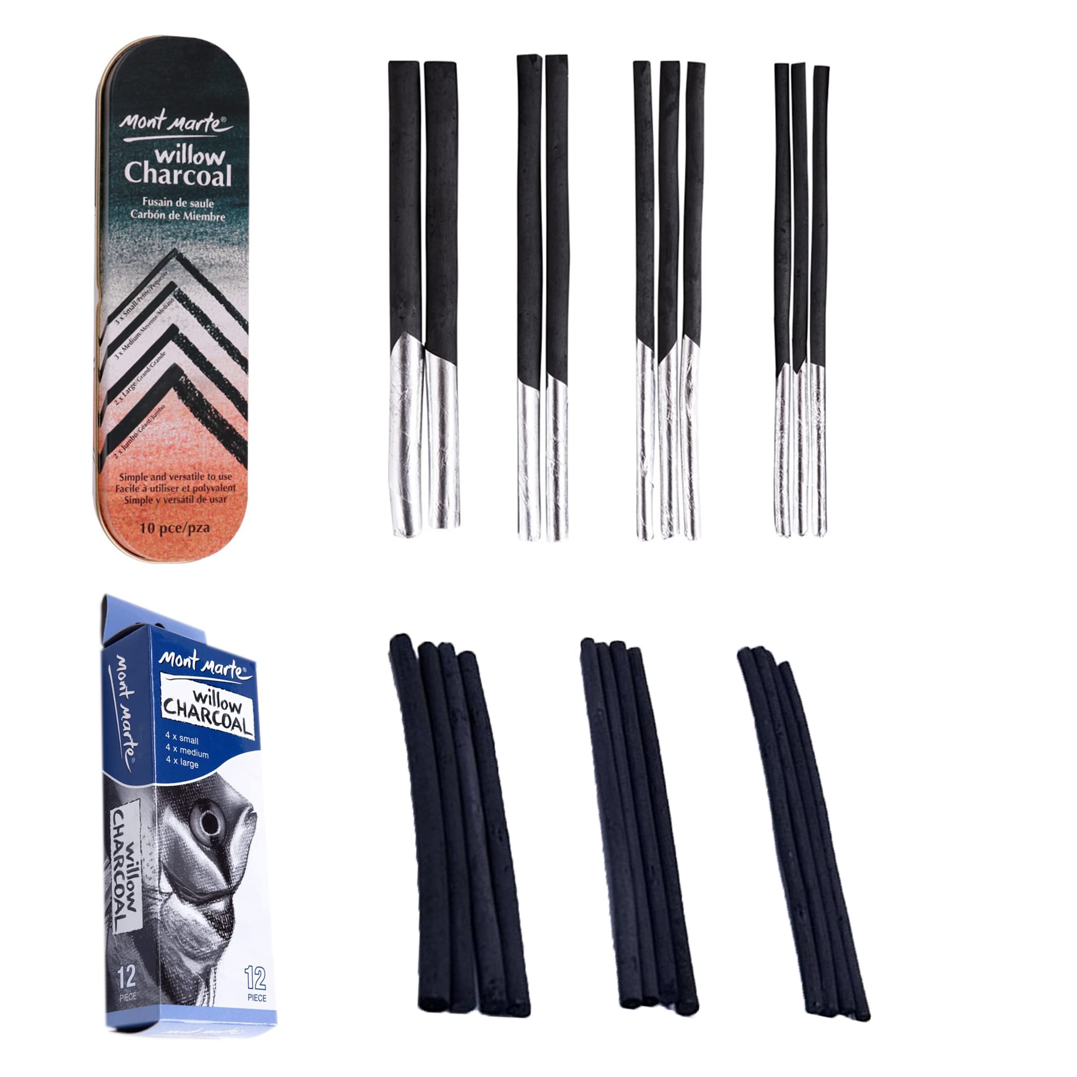 

Felimoa Charcoal Stick Drawing Charcoal Painting Art Supplies Case Set of 22 total