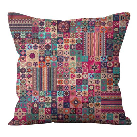 Japanese Retro Watercolor Texture Printed Pillow Case Home Sofa Pillow Cushion Cover Core-Free Premium Durable