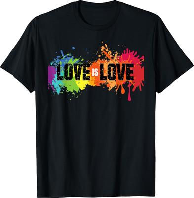 Love Is Love Shirt,Rainbow Splatter LGBT Pride Tee,Gay Pride T-Shirt