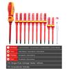 Electrician Repair Tools Kit 13pcs 1000V Changeable Insulated Screwdrivers Set with Magnetic Slotted Phillips Pozidriv Torx Bits