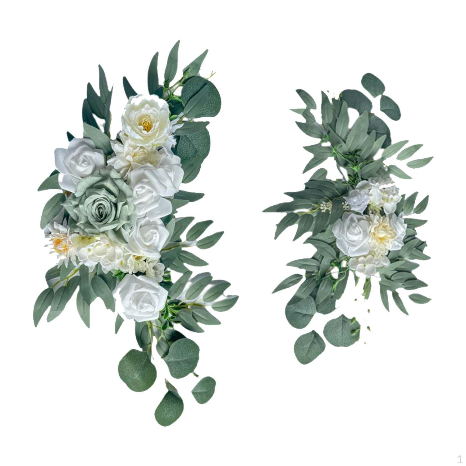 

PEW Цветы для стульев Свадебная церемония Украшения прохода Назад Цветочные