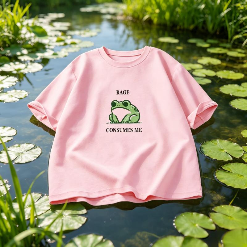 Frog Vintage T Shirt Unisex Women Tee Nature Lover Silly Frog Retro Clothing Cotton Short Sleeve Top All Season Skin Comfort