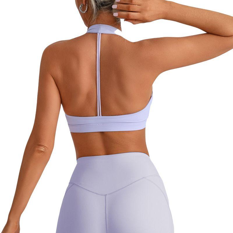 Cross-Border Fashion Sports Workout Bra Women's with Chest Pad Beauty Back High Elastic Quick-Drying Yoga Running Training Vest Bra