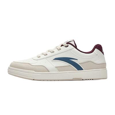Bai Chuan Synthetic Leather Versatile Classic Durable Low-Top Skate Shoes Men Sneakers White Blue 112628015-1