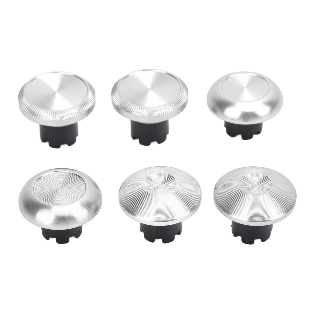 6Pcs Metal Analog Grips Stick Thumbsticks for Edge Controller Aluminum Alloy Metallic Joystick Game