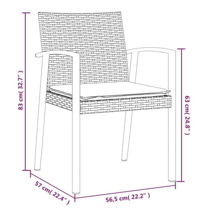 VidaXL Garden Dining Set 5 Pcs Cushions Woven Resin Steel 3186993