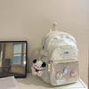 Schoolbag High-value Schoolbag for Female Junior High School Students Cute Japanese Transparent Pain Bag Large Capacity Backpack Student Small