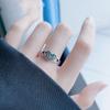 Adjustable Open Ring Women Men Vintage Chinese Style Motif Plated Copper Finger