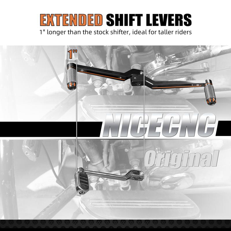 For Harley Street Glide FLHXS 2014-2024 Extended Gear Shifter Levers Road King FLHR Classic FLHRC Road Glide FLTRX Ultra FLTRU