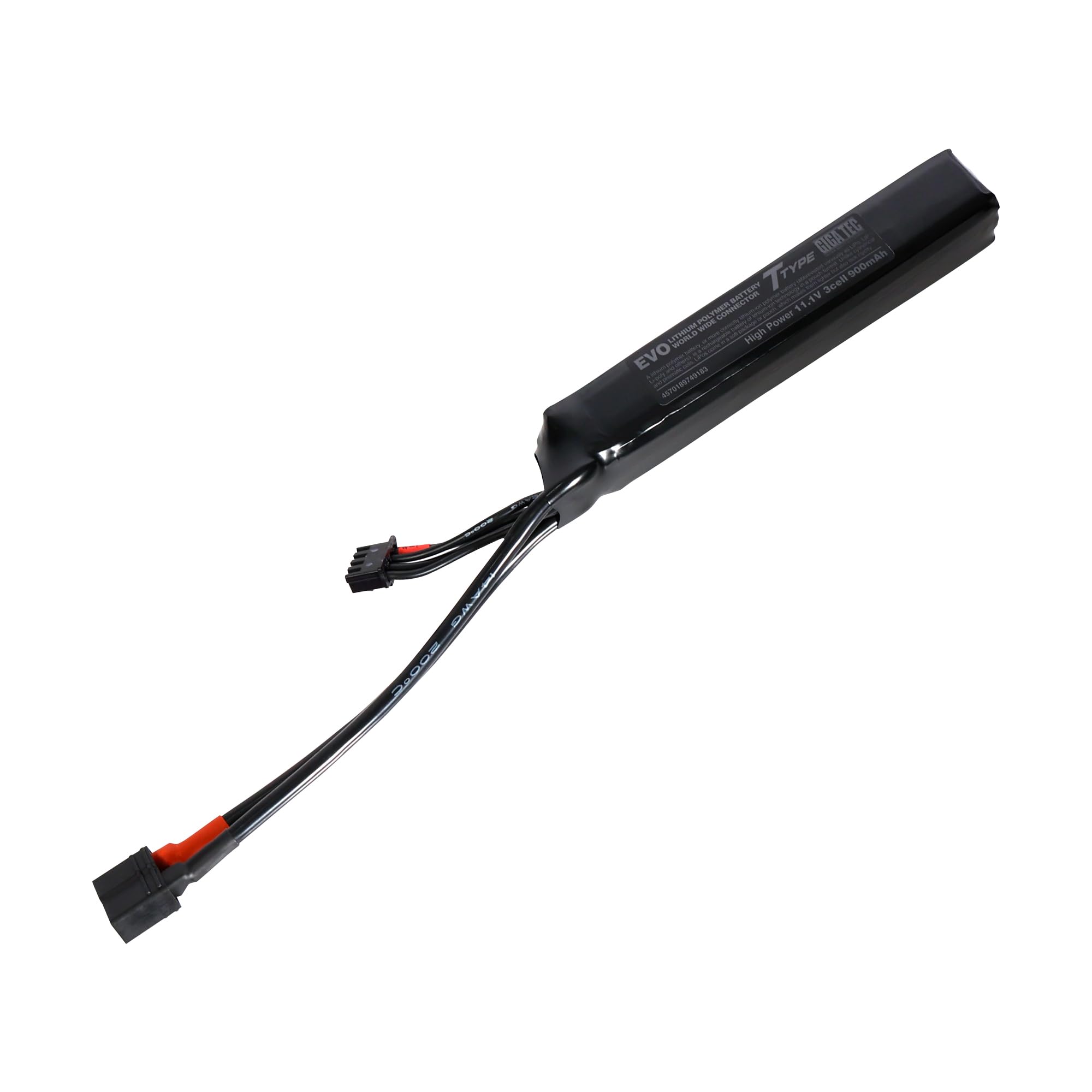 

LayLax EVO LiPo with Stock 11.1V 3-cell Pipe-in T-connector [GIGA TEC] чорний