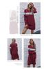 Herbst Damen Street Style Leopard Patchwork Pullover Sweatshirt Kleid