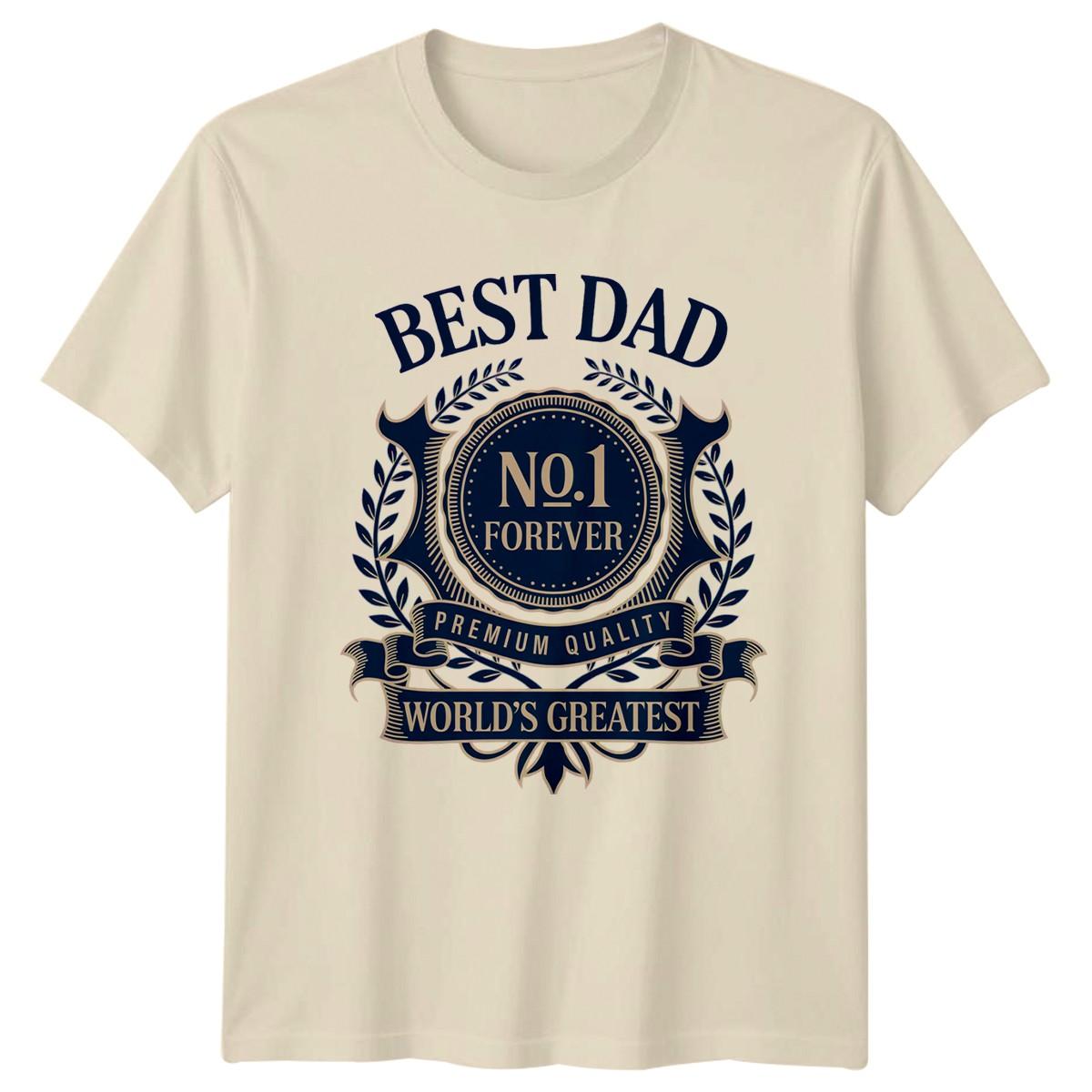 Best Dad No 1 Forever Mens T-Shirt Fathers Day Family Fathers Day Gift For Him XXXXL