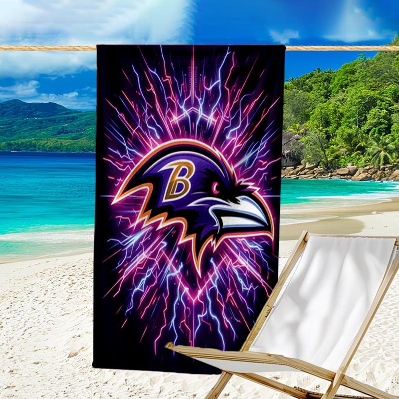 Baltimore Logo Art Quick-Dry Microfiber Beach Towel Super Soft & Absorbent for Bath, Beach, Travel Bath Time Accessory, Fan gifts