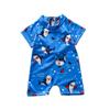 0-5years Baby Boys Summer Romper Swimwear Cartoon Shark Patterns Short Sleeve Zipper Swimsuits For Kids Boys Shark Bathing Suit