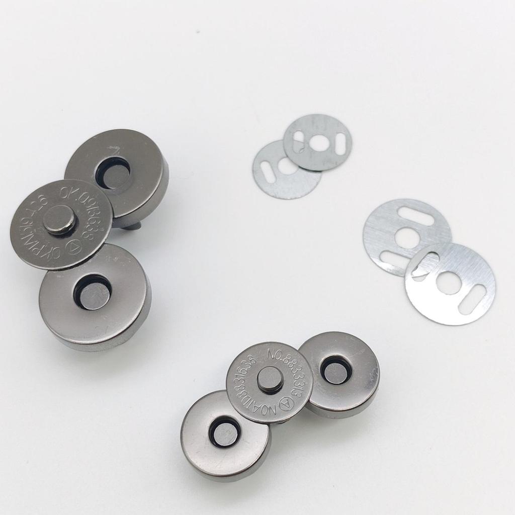20 Strong Magnetic Snap Button Sets: No-Sew Metal Fasteners for Bags and Clothing