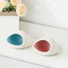 Smooth Glazed Ceramic Ocean Theme Jewelry Tray for Vanity Rings Earrings Necklaces, Decorative Exquisite Gift Women Shell/Conch Trinket Dish, Creative