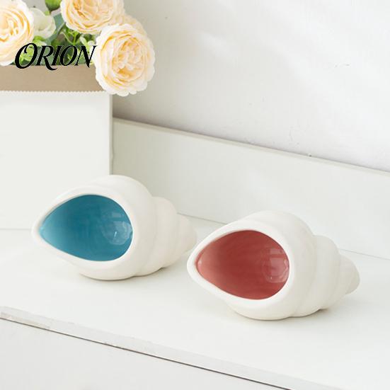 Smooth Glazed Ceramic Ocean Theme Jewelry Tray for Vanity Rings Earrings Necklaces, Decorative Exquisite Gift Women Shell/Conch Trinket Dish, Creative