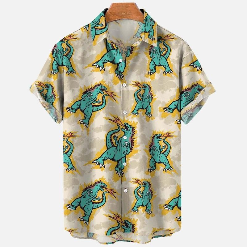 Camicie Hawaiane da Uomo Moda Comode Unisex Manica Corta Top da Spiaggia Viaggio Surf Camicie Casual Camicie da Uomo Oversize