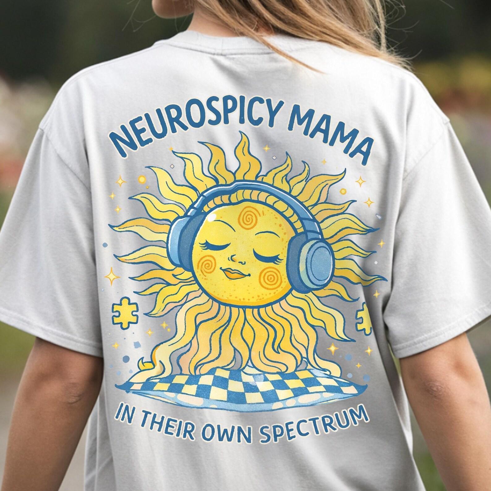 Neurospicy Mama Shirt, Comfort Colors Autism Mom Shirt, Neurodivergent Mother Gift, Sensory Friendly Tee, Mental Health Awareness T shirt XL